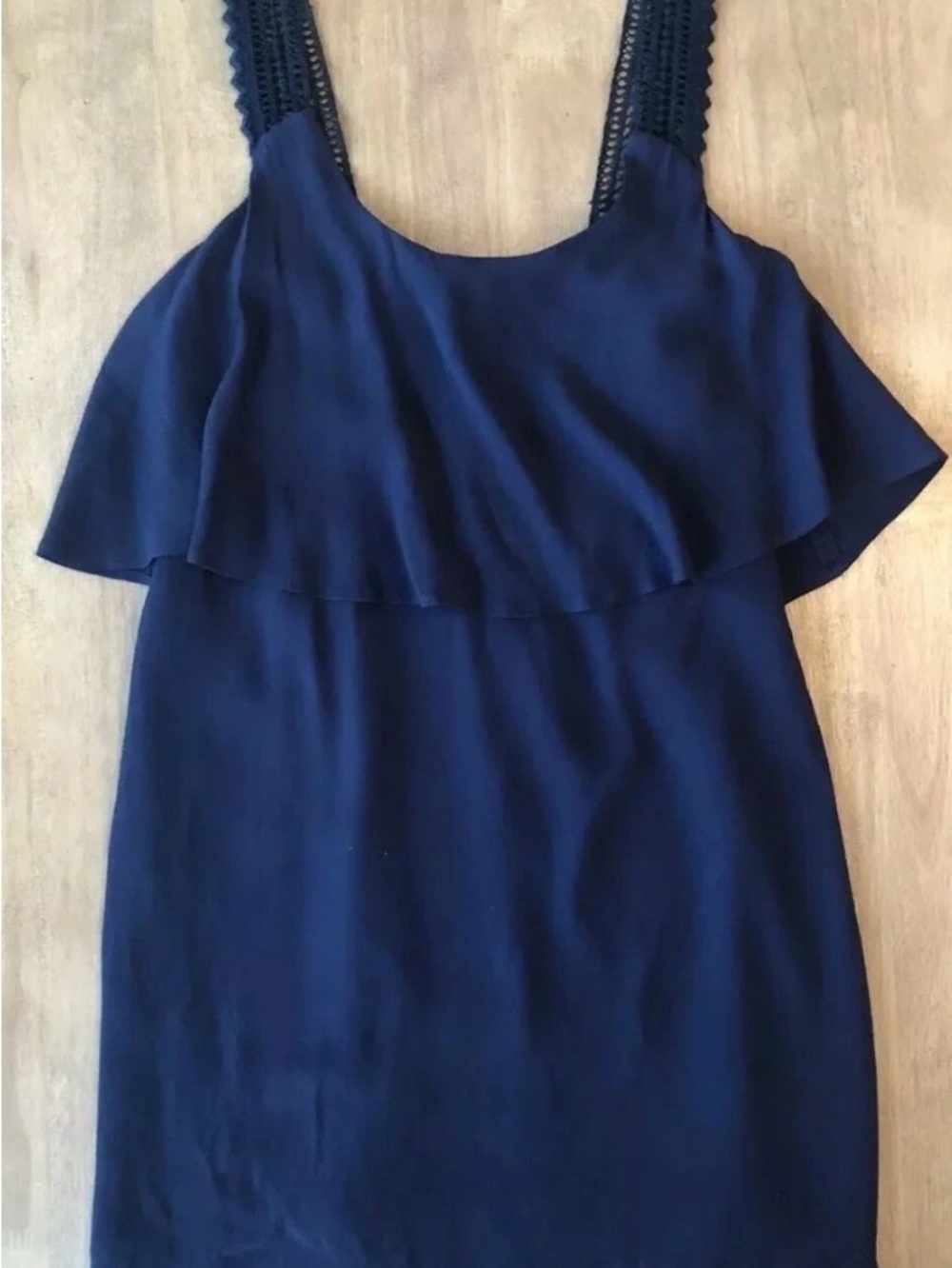 Anthropologie Maeve Crochet Strap Mini Dress Size 8
